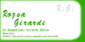 rozsa girardi business card